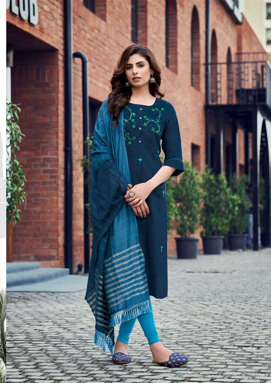 Parra Studio-Chunnri Vol 8-Maska-Masline-Khatli-Work-Kurti-Weaving-Border-Lace-Work-Dupatta-8004